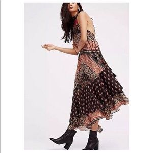 Free People halter neck satin dress